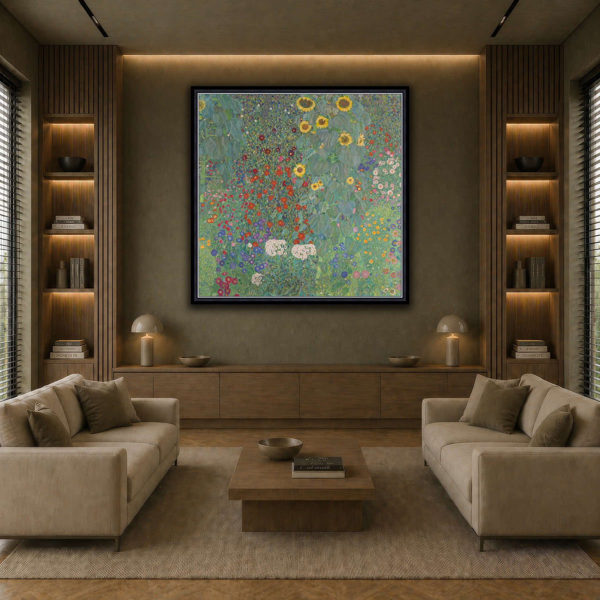 Gustav_Klimt,_1907,_Farm_Garden_with_Sunflower earth-living room