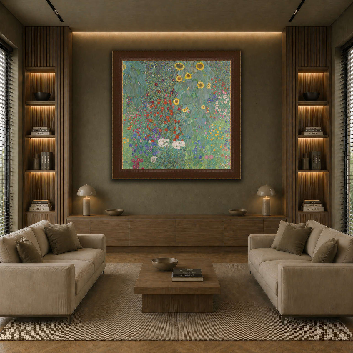 Gustav_Klimt,_1907,_Farm_Garden_with_Sunflower earth-living room
