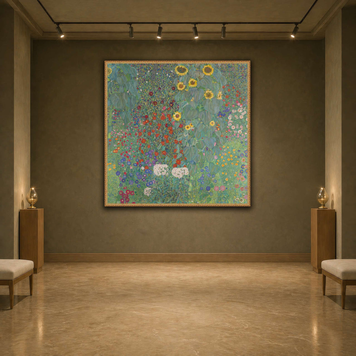 Gustav_Klimt,_1907,_Farm_Garden_with_Sunflower earth-agallery
