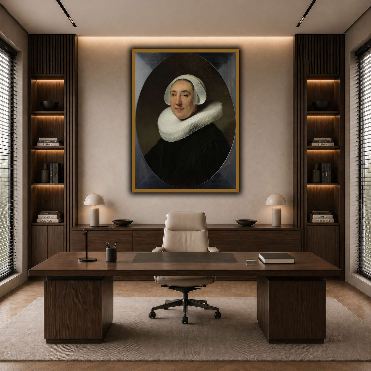 Haesje_v.Cleyburg_1634_Rembrandt-van-Rijn dark neutral-office