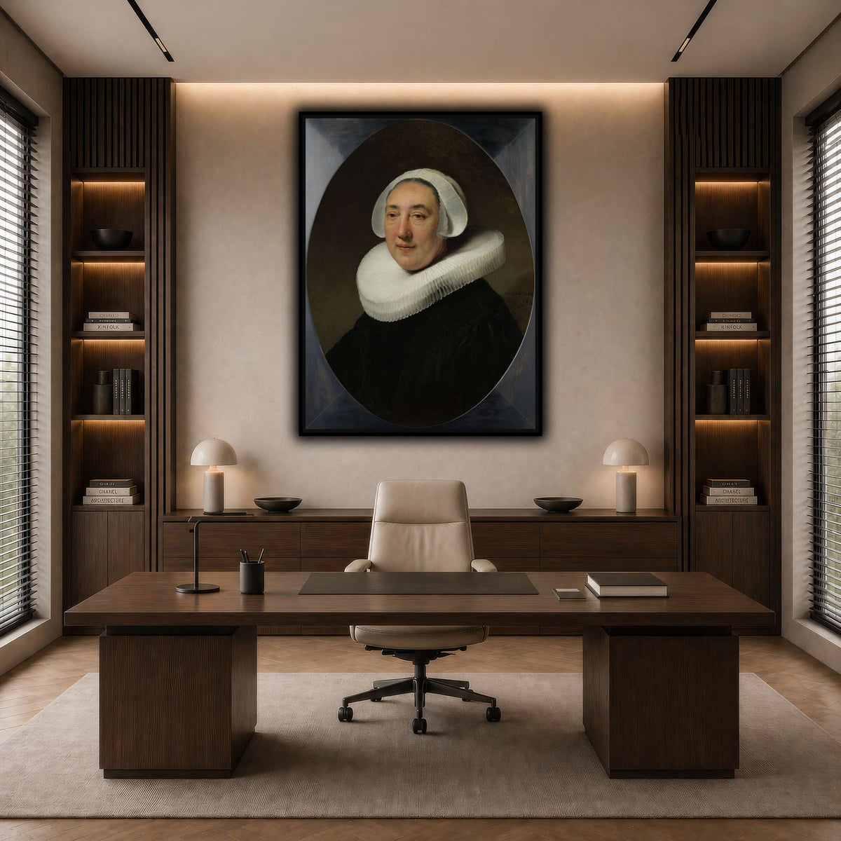 Haesje_v.Cleyburg_1634_Rembrandt-van-Rijn dark neutral-office