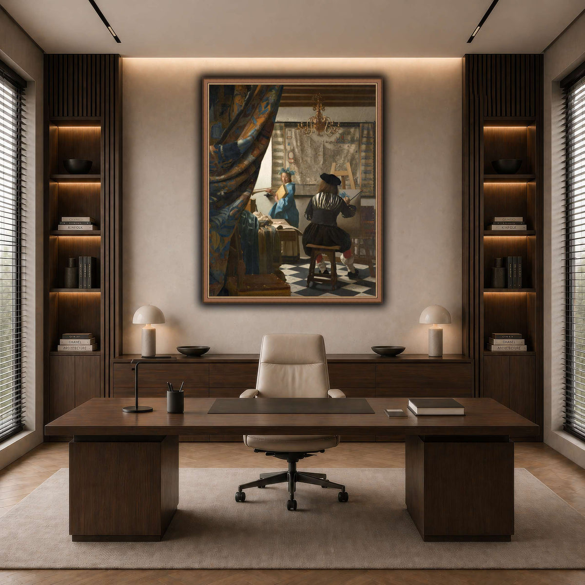 Jan_Vermeer_-_The_Art_of_Painting_ dark neutral-office