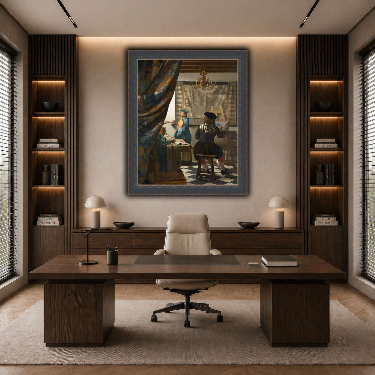 Jan_Vermeer_-_The_Art_of_Painting_ dark neutral-office
