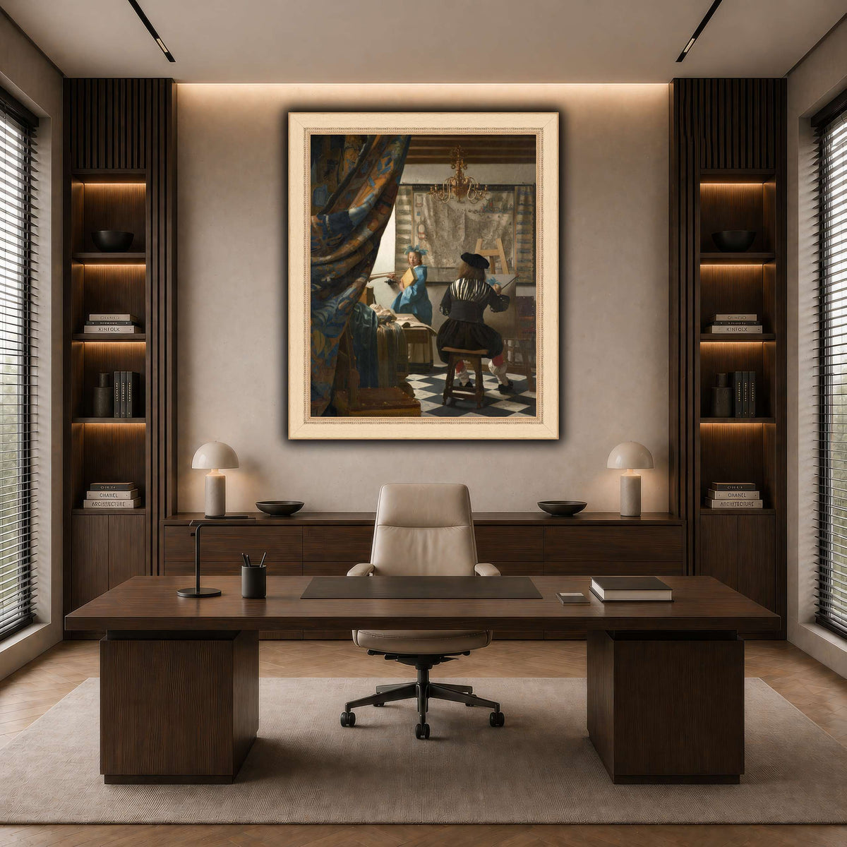 Jan_Vermeer_-_The_Art_of_Painting_ dark neutral-office