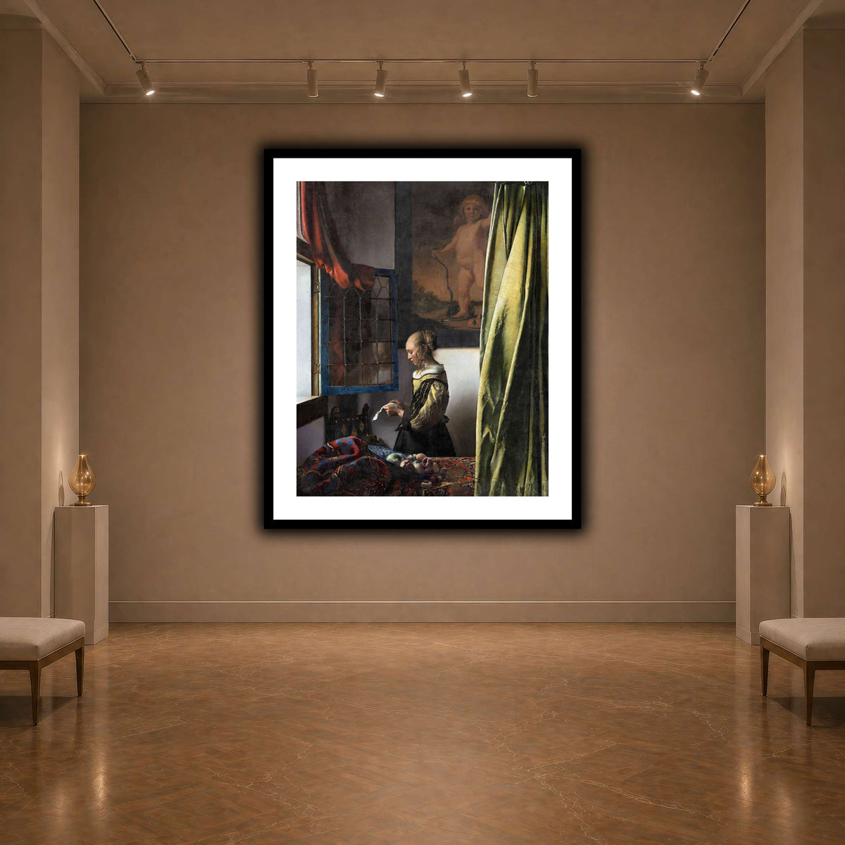 Jan_Vermeer_van_Delft_-_Brieflezend_meisje_bij_het_venster_ dark neutral-agallery