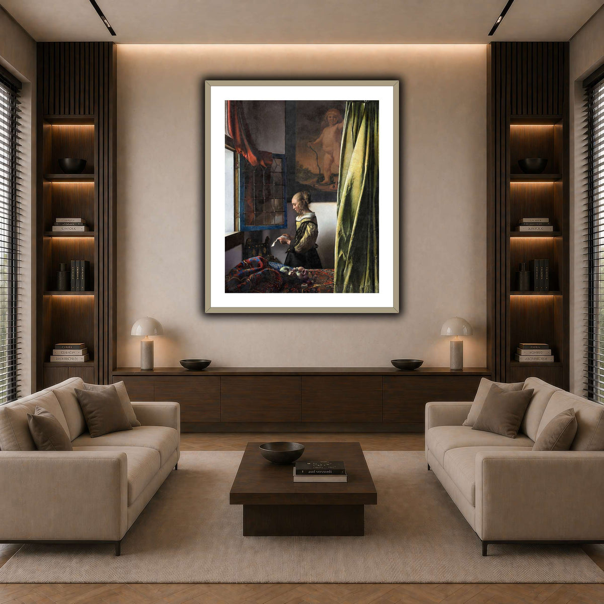 Jan_Vermeer_van_Delft_-_Brieflezend_meisje_bij_het_venster_ dark neutral-living room