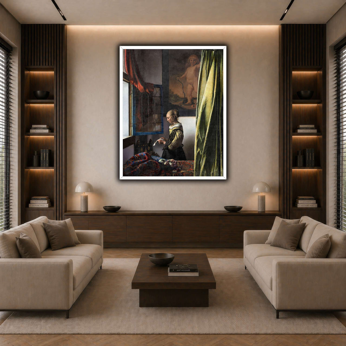 Jan_Vermeer_van_Delft_-_Brieflezend_meisje_bij_het_venster_ dark neutral-living room