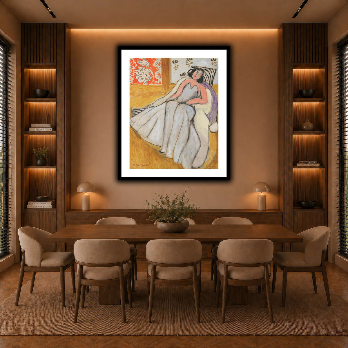 Jeune_Femme_à_la_pelisse_blanche_Henri_Matisse warm-dining room