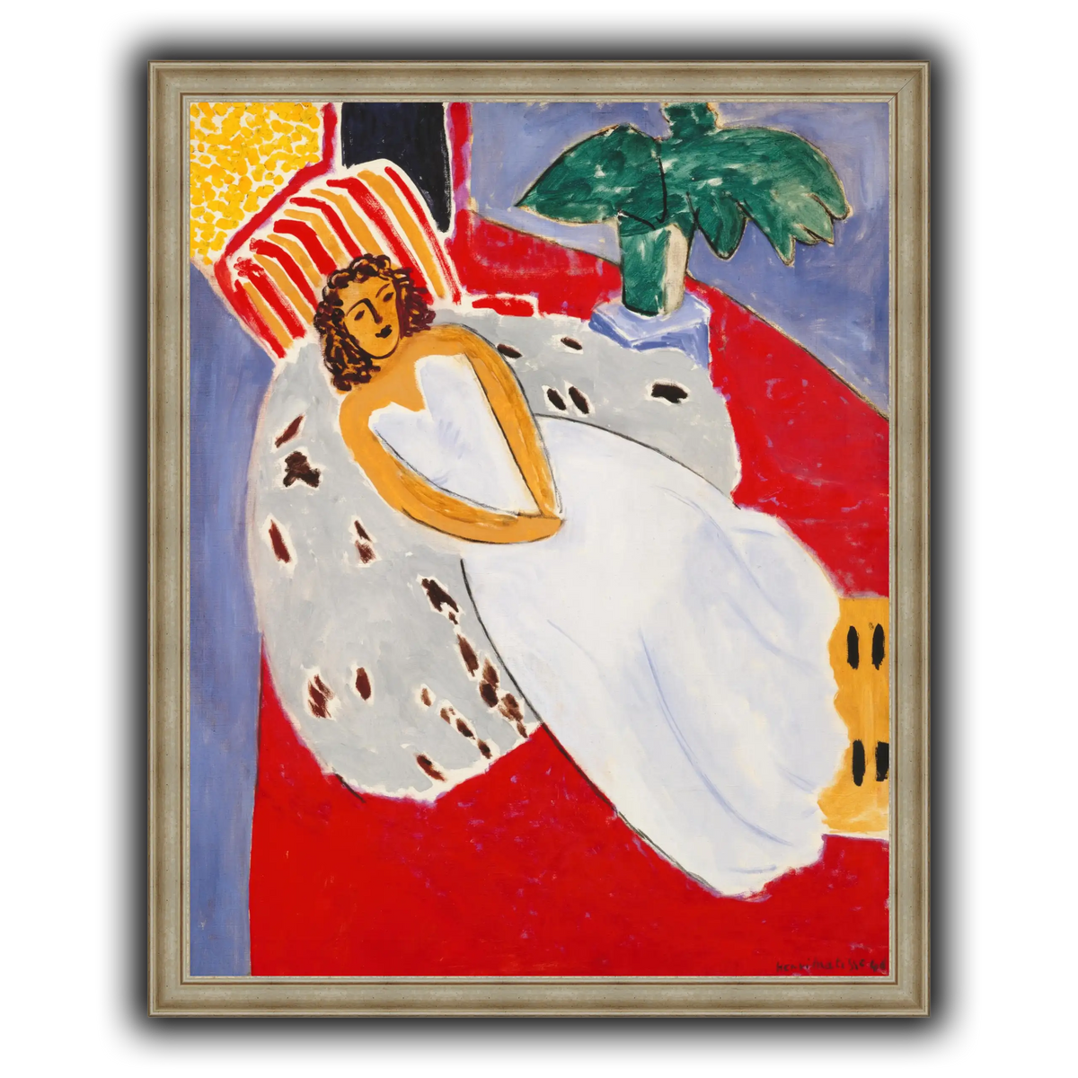 Jeune_Femme_en_blanc,_fond_rouge_Henri_Matisse