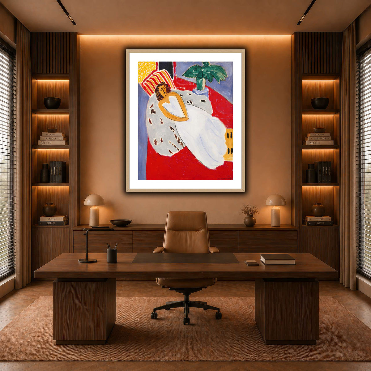 Jeune_Femme_en_blanc,_fond_rouge_Henri_Matisse warm-office