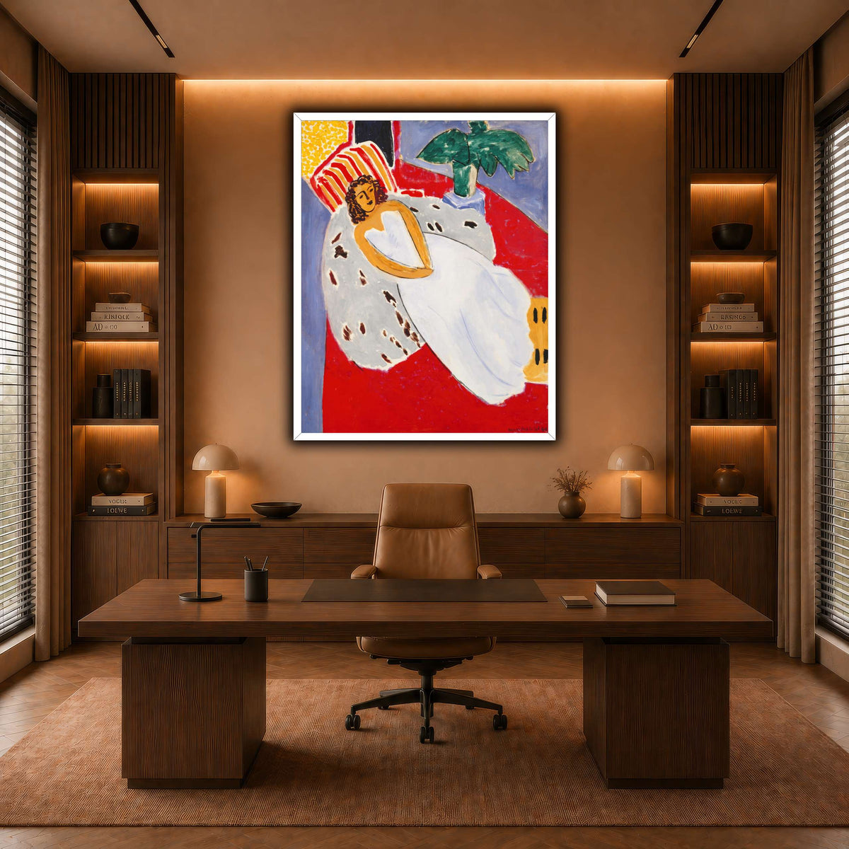 Jeune_Femme_en_blanc,_fond_rouge_Henri_Matisse warm-office