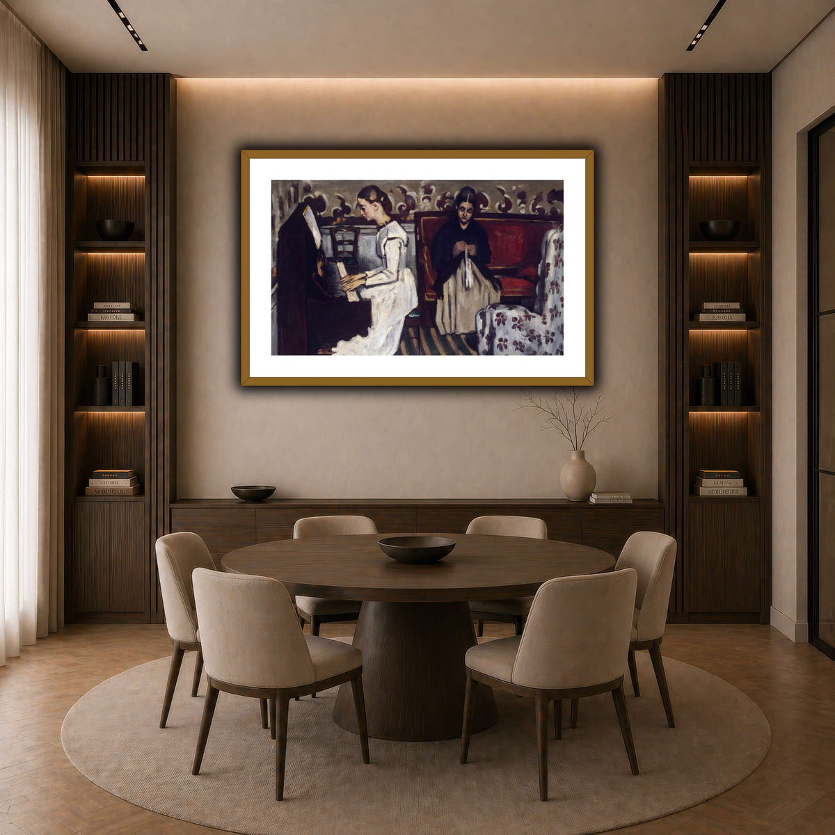 Jeune_Fille_au_piano_Paul_Cezanne dark neutral-dining room