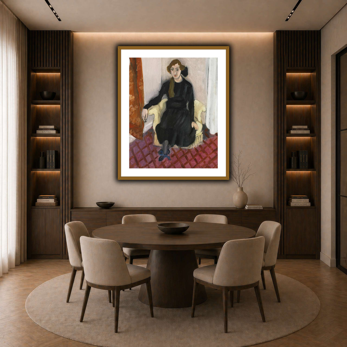 Jeune_fille_Henri_Matisse dark neutral-dining room