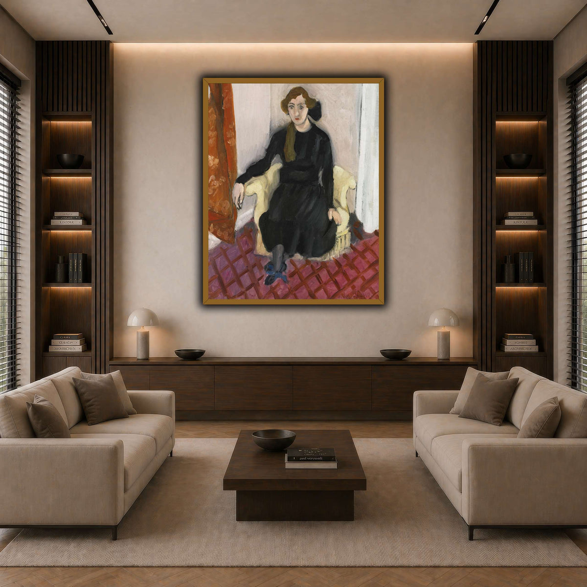 Jeune_fille_Henri_Matisse dark neutral-living room