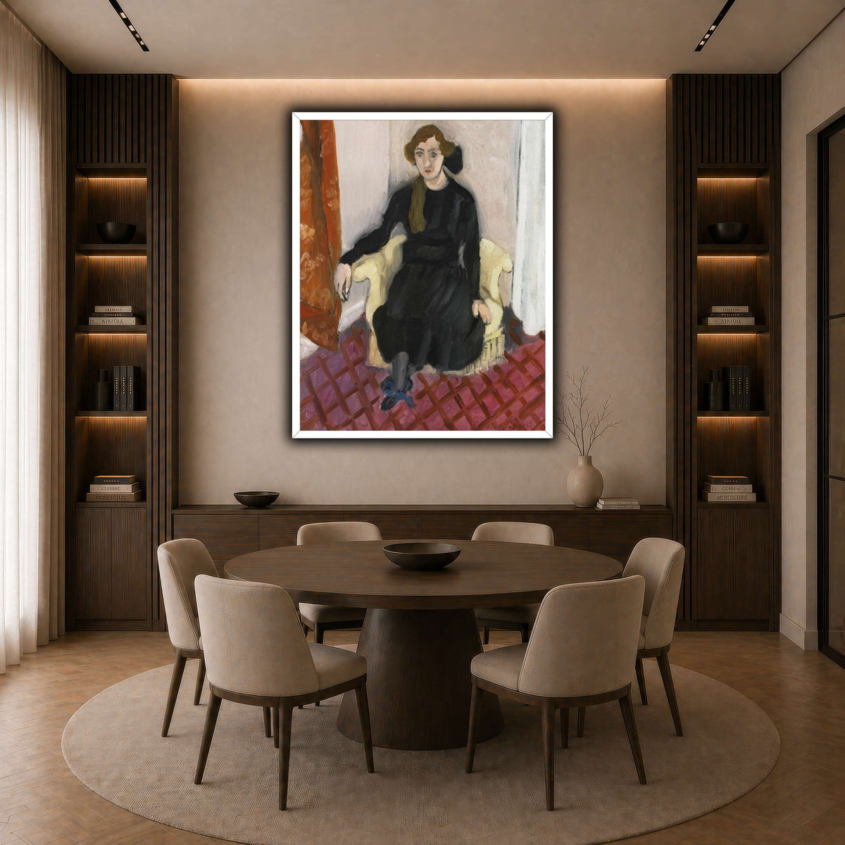 Jeune_fille_Henri_Matisse dark neutral-dining room