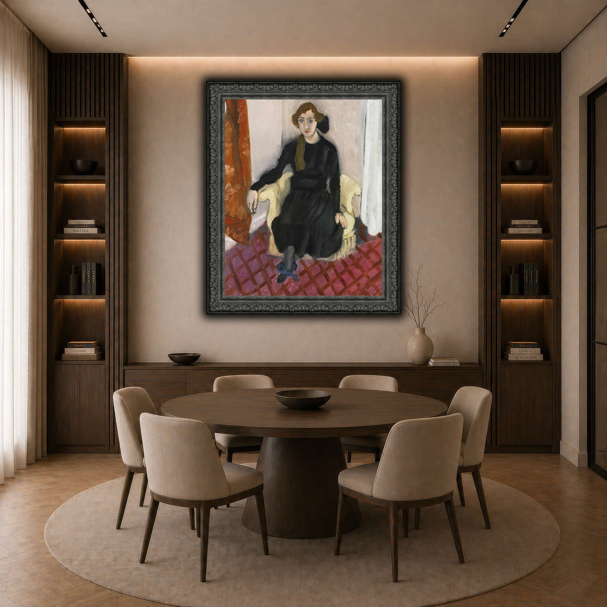 Jeune_fille_Henri_Matisse dark neutral-dining room