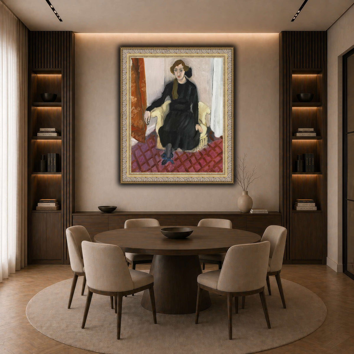 Jeune_fille_Henri_Matisse dark neutral-dining room