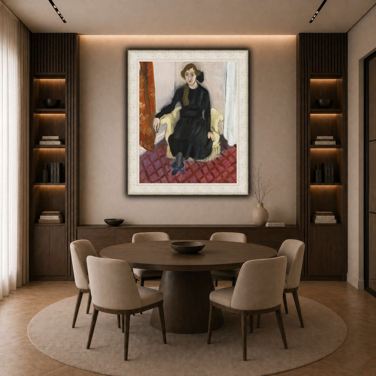 Jeune_fille_Henri_Matisse dark neutral-dining room