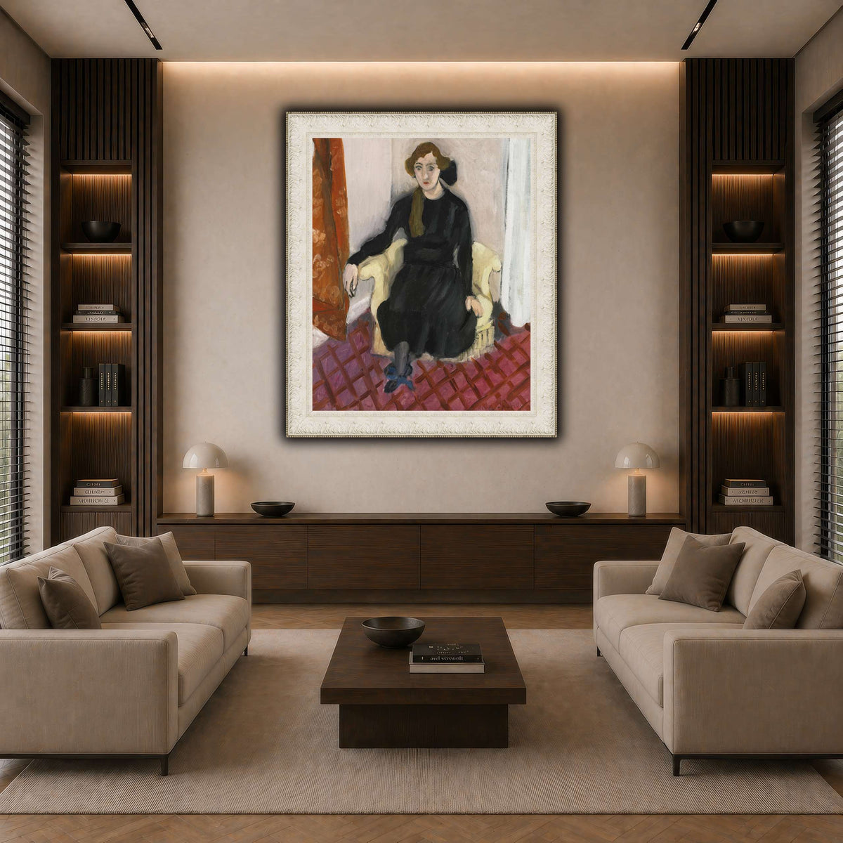 Jeune_fille_Henri_Matisse dark neutral-living room