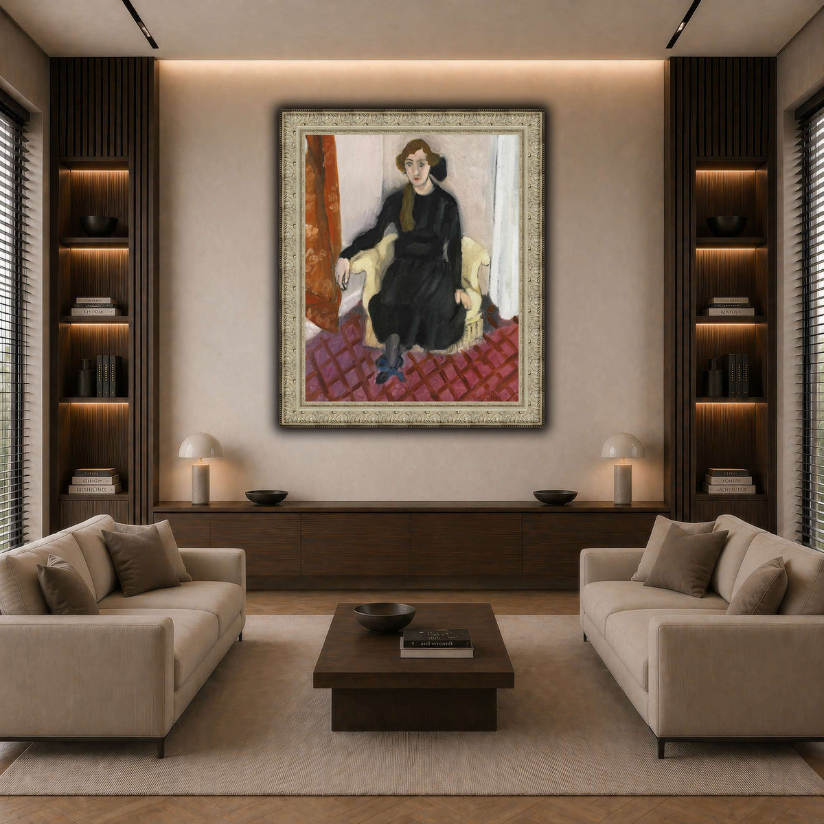 Jeune_fille_Henri_Matisse dark neutral-living room