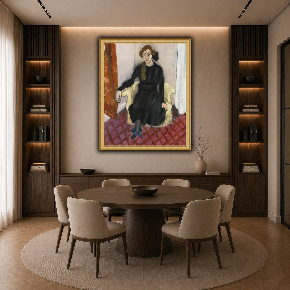 Jeune_fille_Henri_Matisse dark neutral-dining room