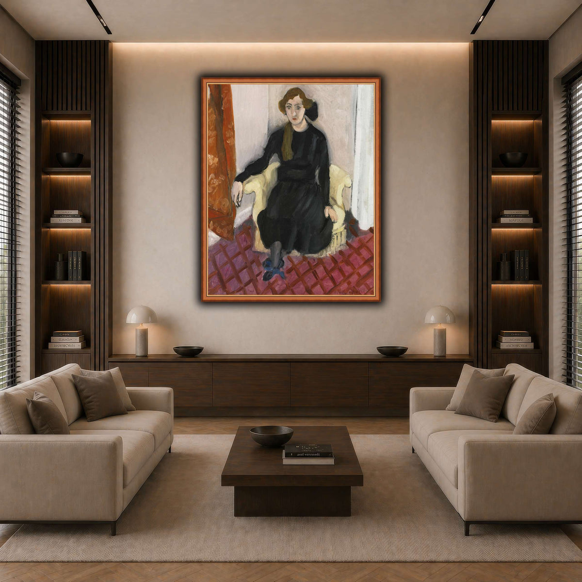 Jeune_fille_Henri_Matisse dark neutral-living room