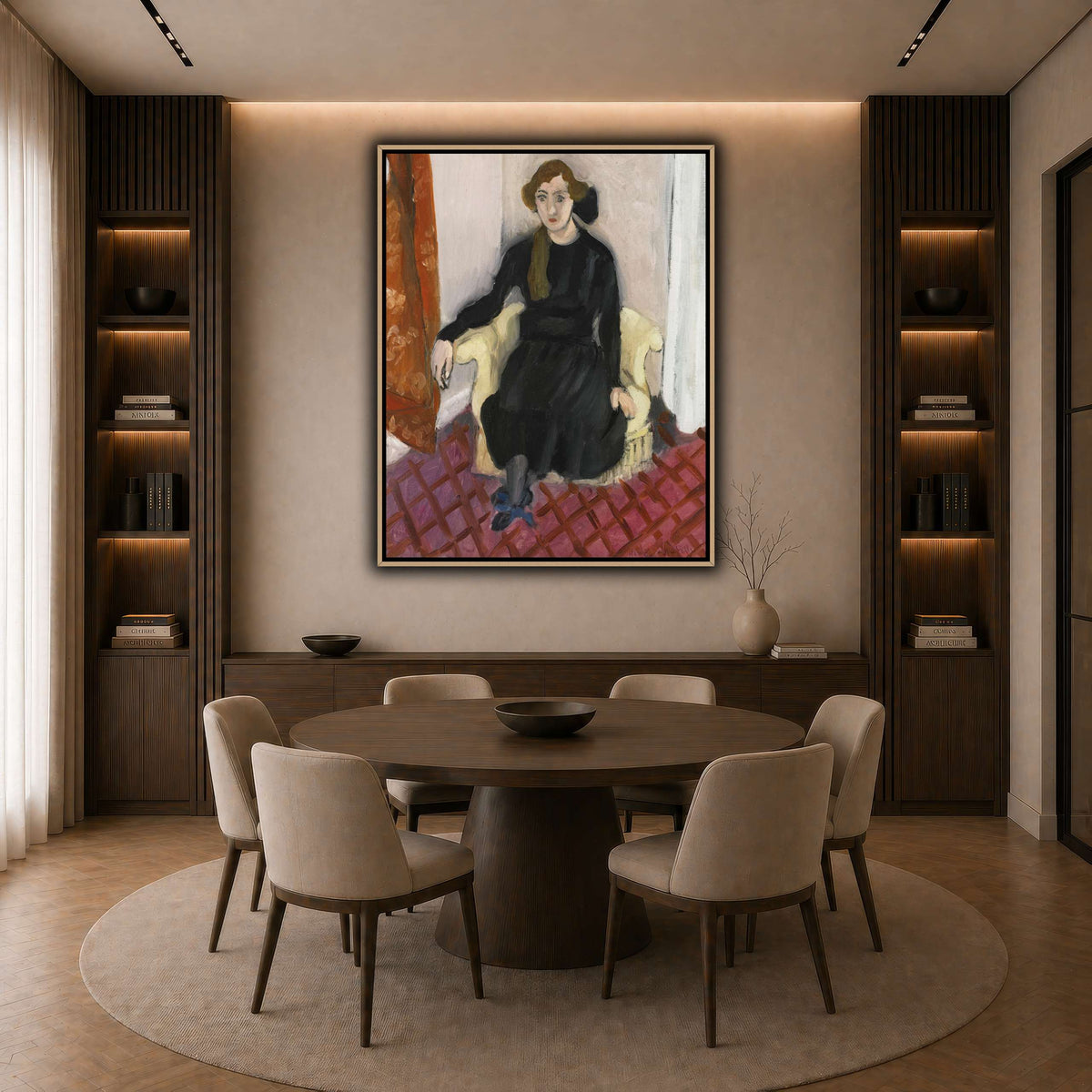 Jeune_fille_Henri_Matisse dark neutral-dining room