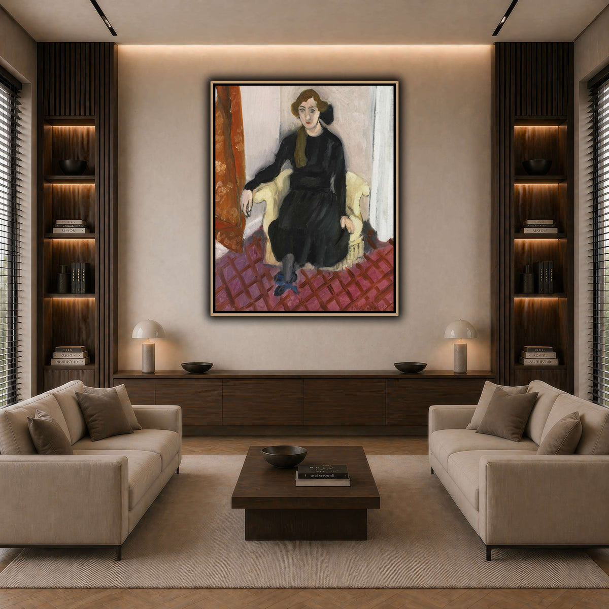 Jeune_fille_Henri_Matisse dark neutral-living room