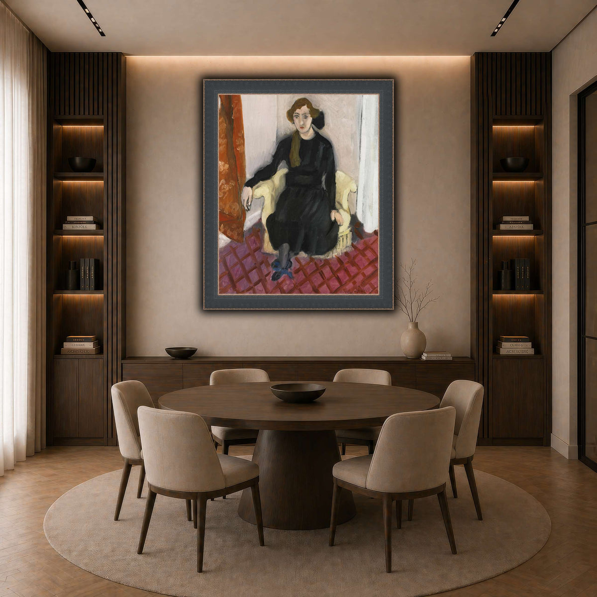 Jeune_fille_Henri_Matisse dark neutral-dining room