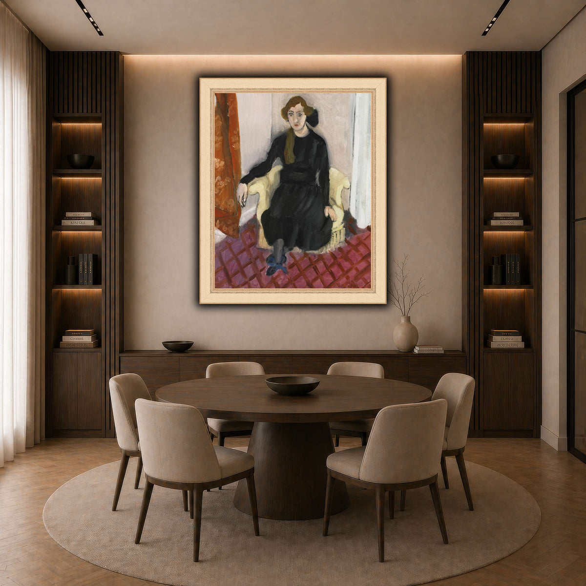 Jeune_fille_Henri_Matisse dark neutral-dining room