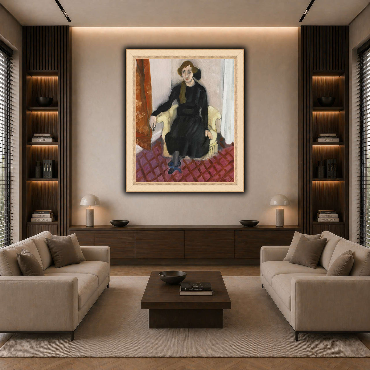 Jeune_fille_Henri_Matisse dark neutral-living room