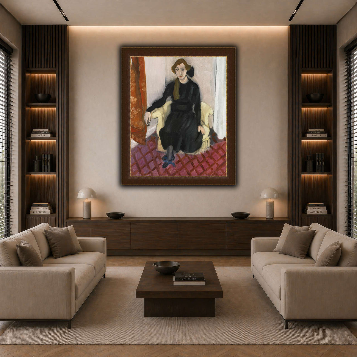 Jeune_fille_Henri_Matisse dark neutral-living room