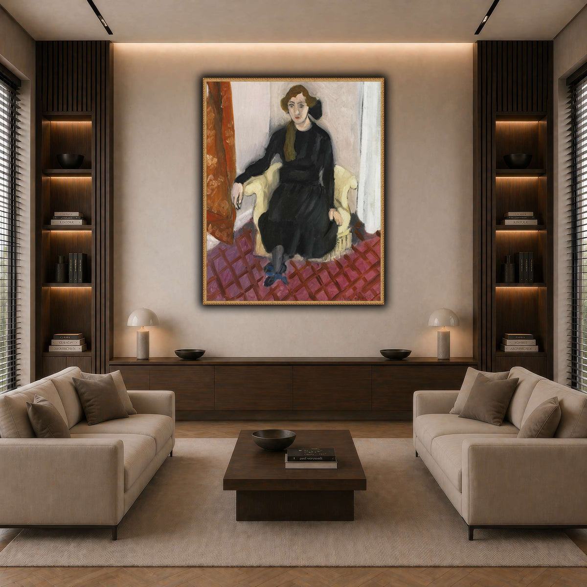 Jeune_fille_Henri_Matisse dark neutral-living room