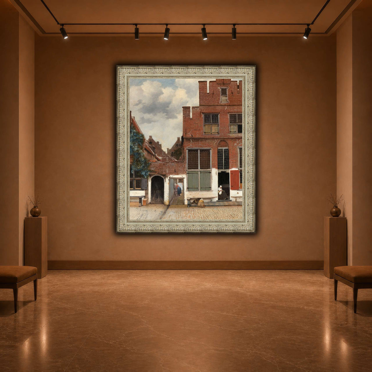Johannes_Vermeer_-_Gezicht_op_huizen_in_Delft,_bekend_als__Het_straatje warm-agallery