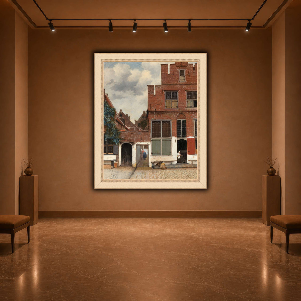 Johannes_Vermeer_-_Gezicht_op_huizen_in_Delft,_bekend_als__Het_straatje warm-agallery