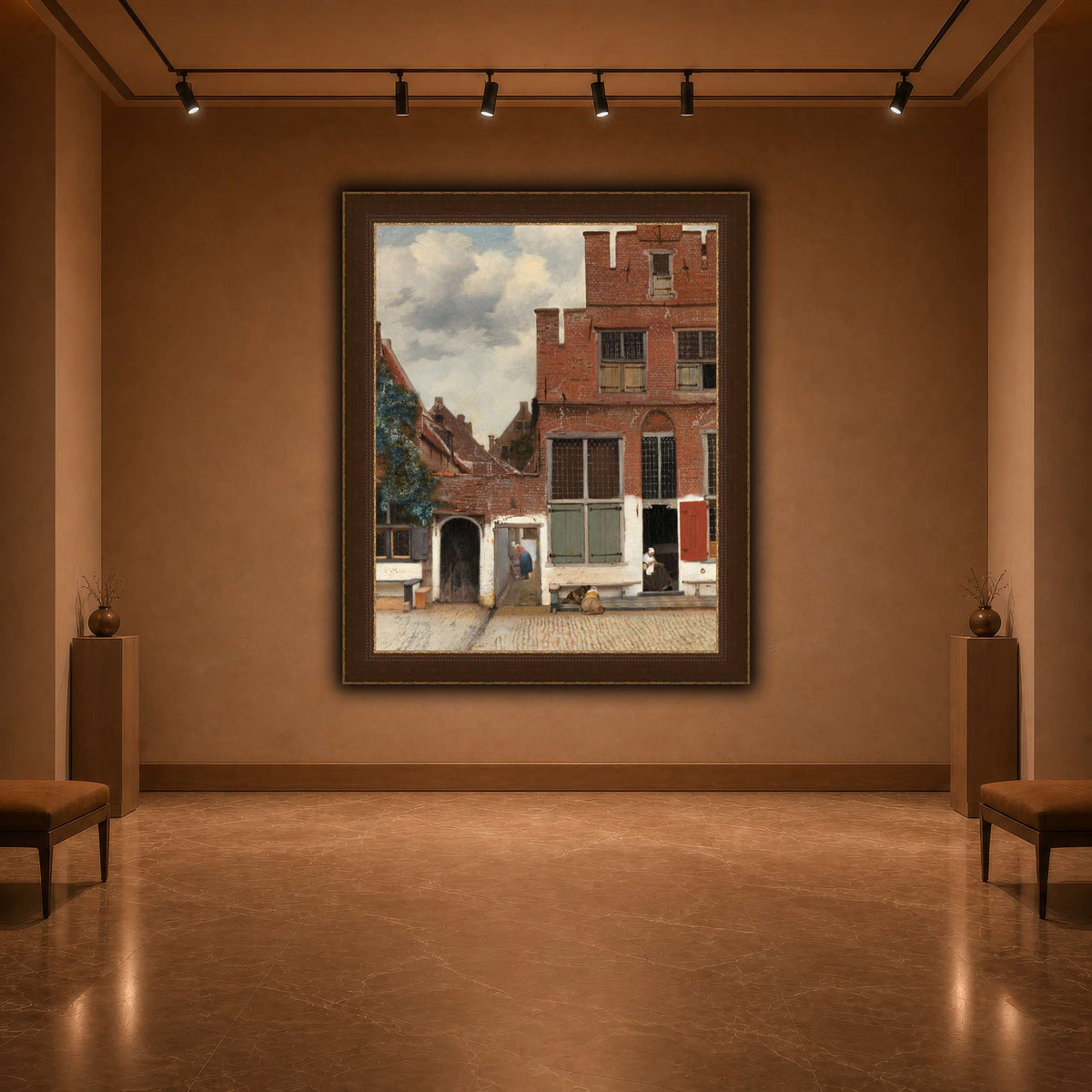 Johannes_Vermeer_-_Gezicht_op_huizen_in_Delft,_bekend_als__Het_straatje warm-agallery