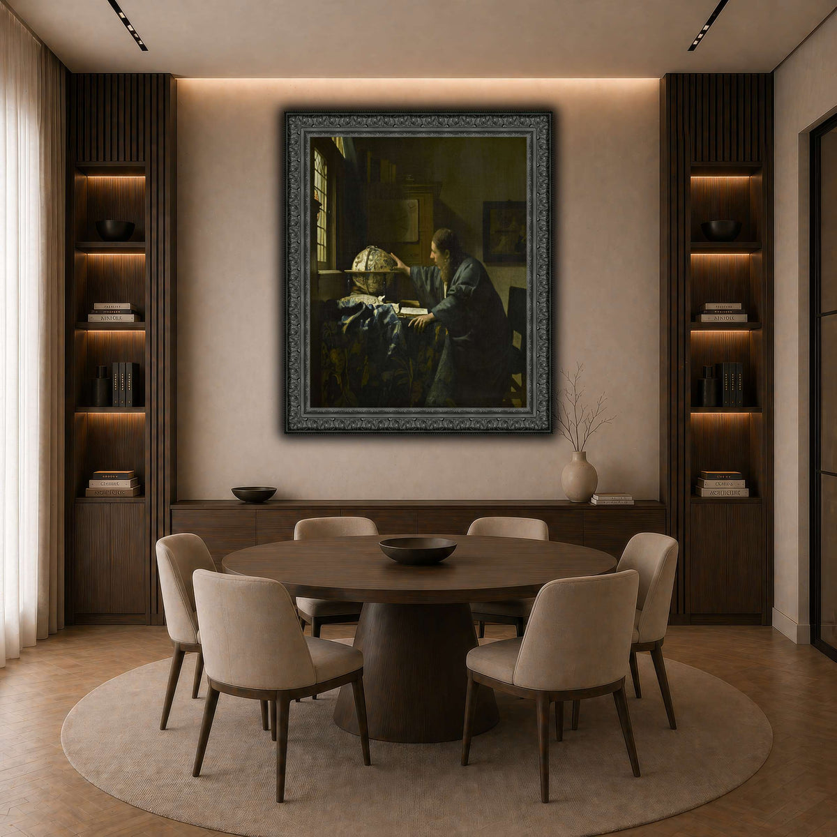 Johannes_Vermeer_-_The_Astronomer_-_1668 dark neutral-dining room