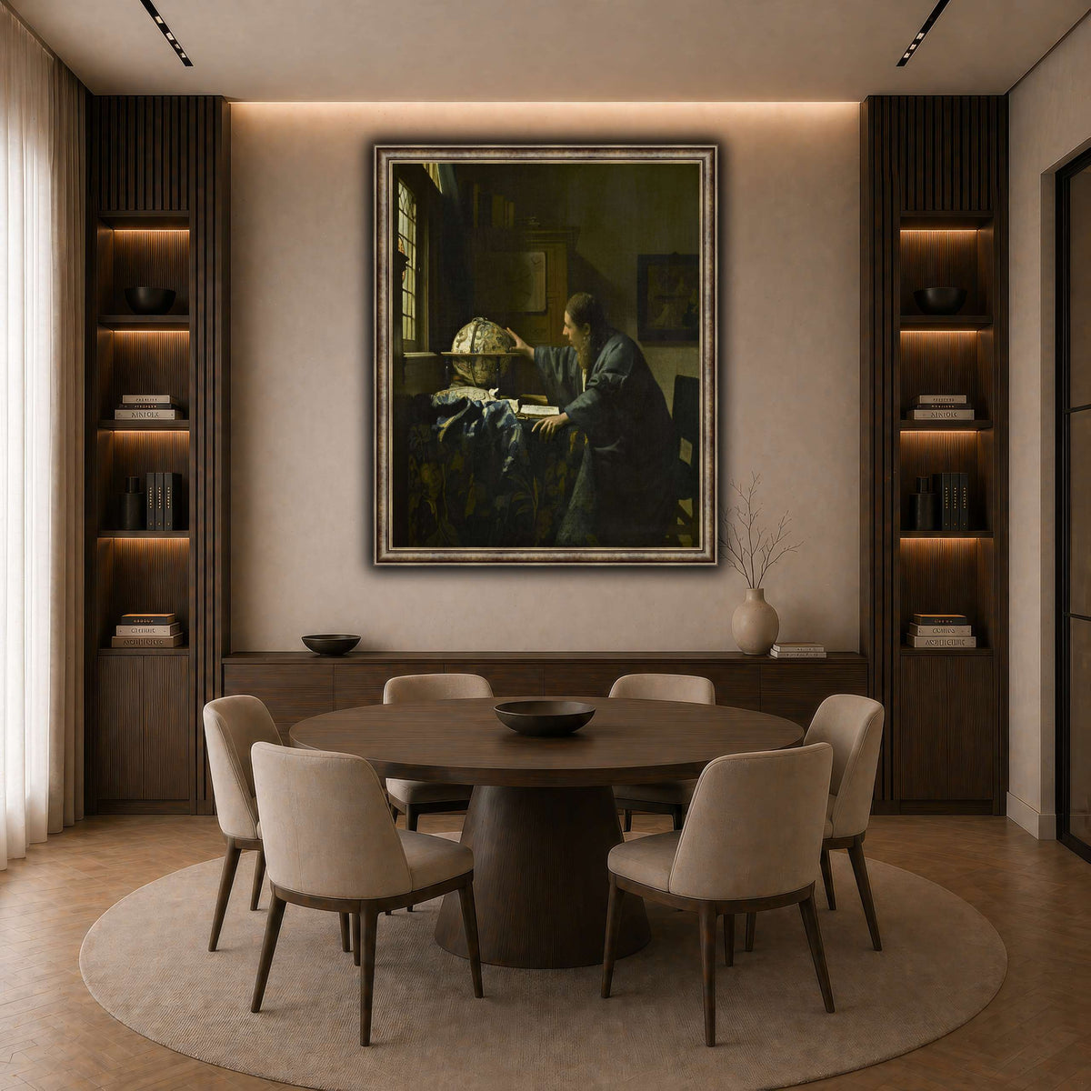 Johannes_Vermeer_-_The_Astronomer_-_1668 dark neutral-dining room