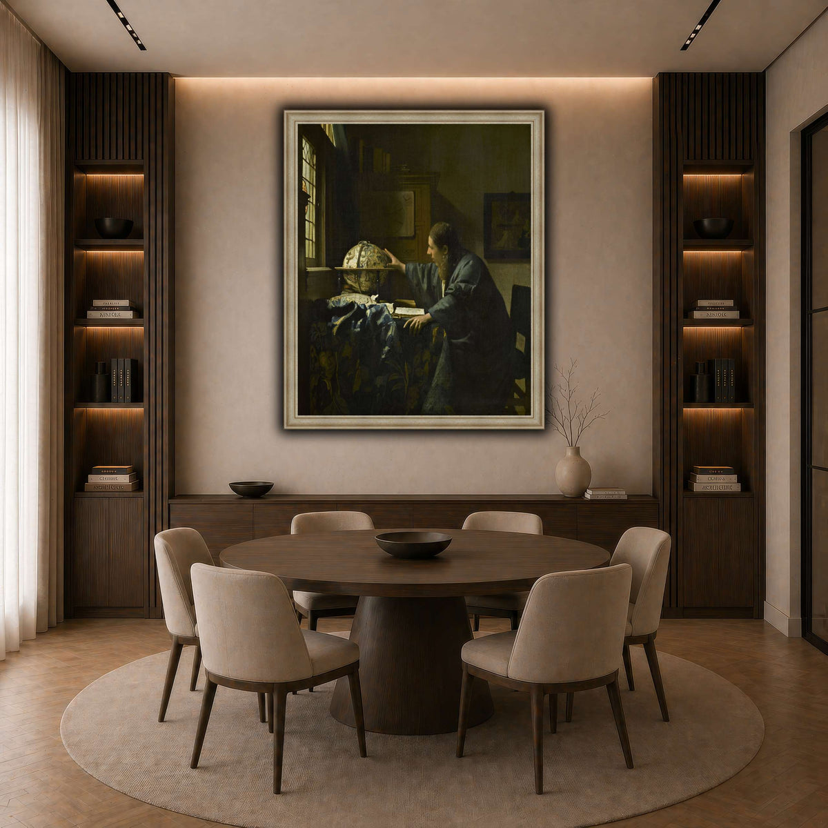 Johannes_Vermeer_-_The_Astronomer_-_1668 dark neutral-dining room