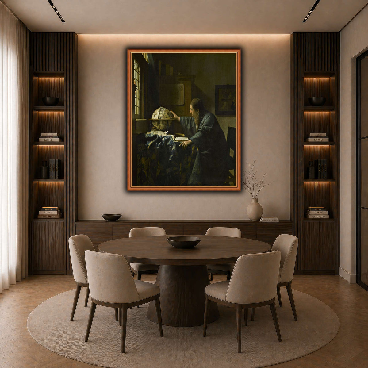Johannes_Vermeer_-_The_Astronomer_-_1668 dark neutral-dining room