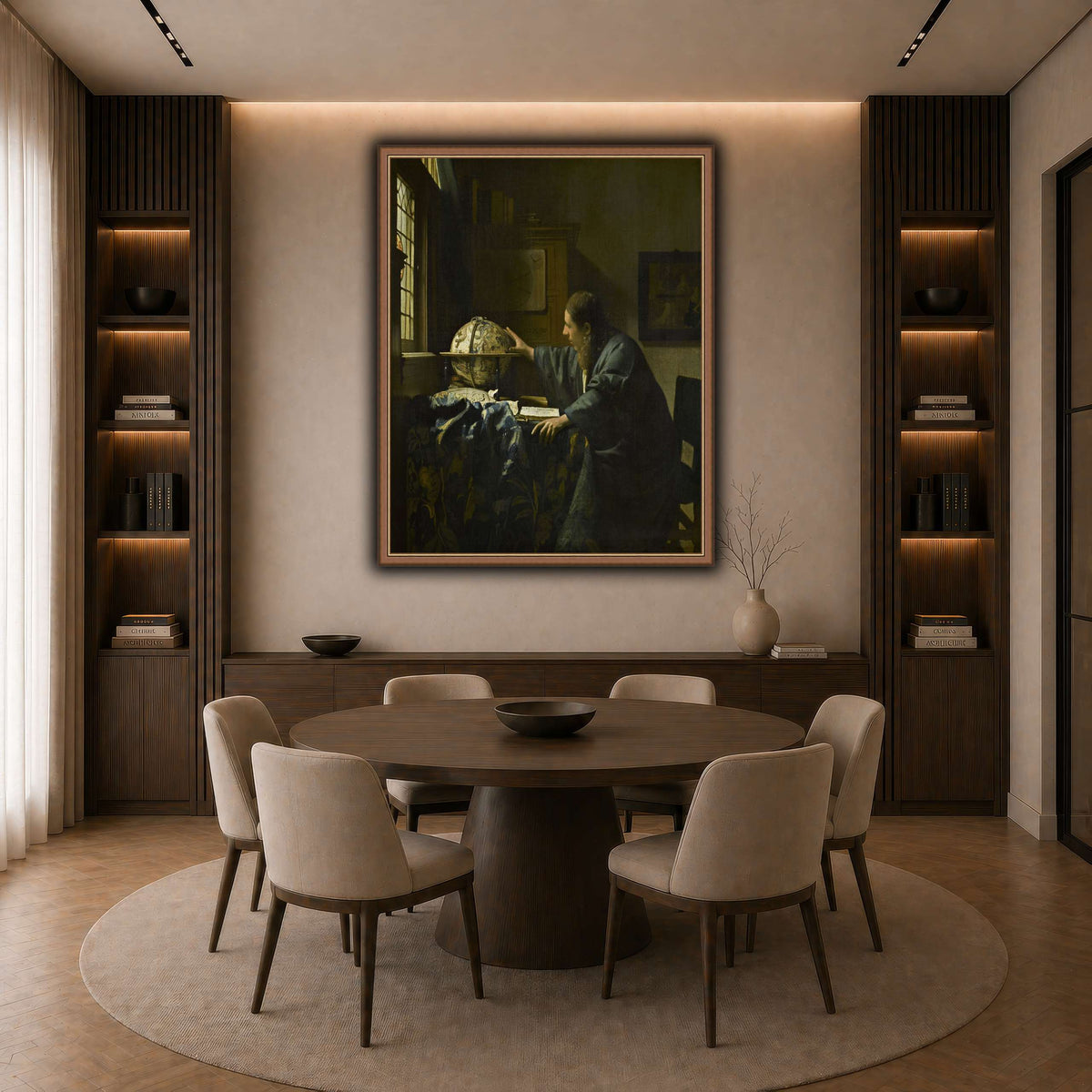 Johannes_Vermeer_-_The_Astronomer_-_1668 dark neutral-dining room