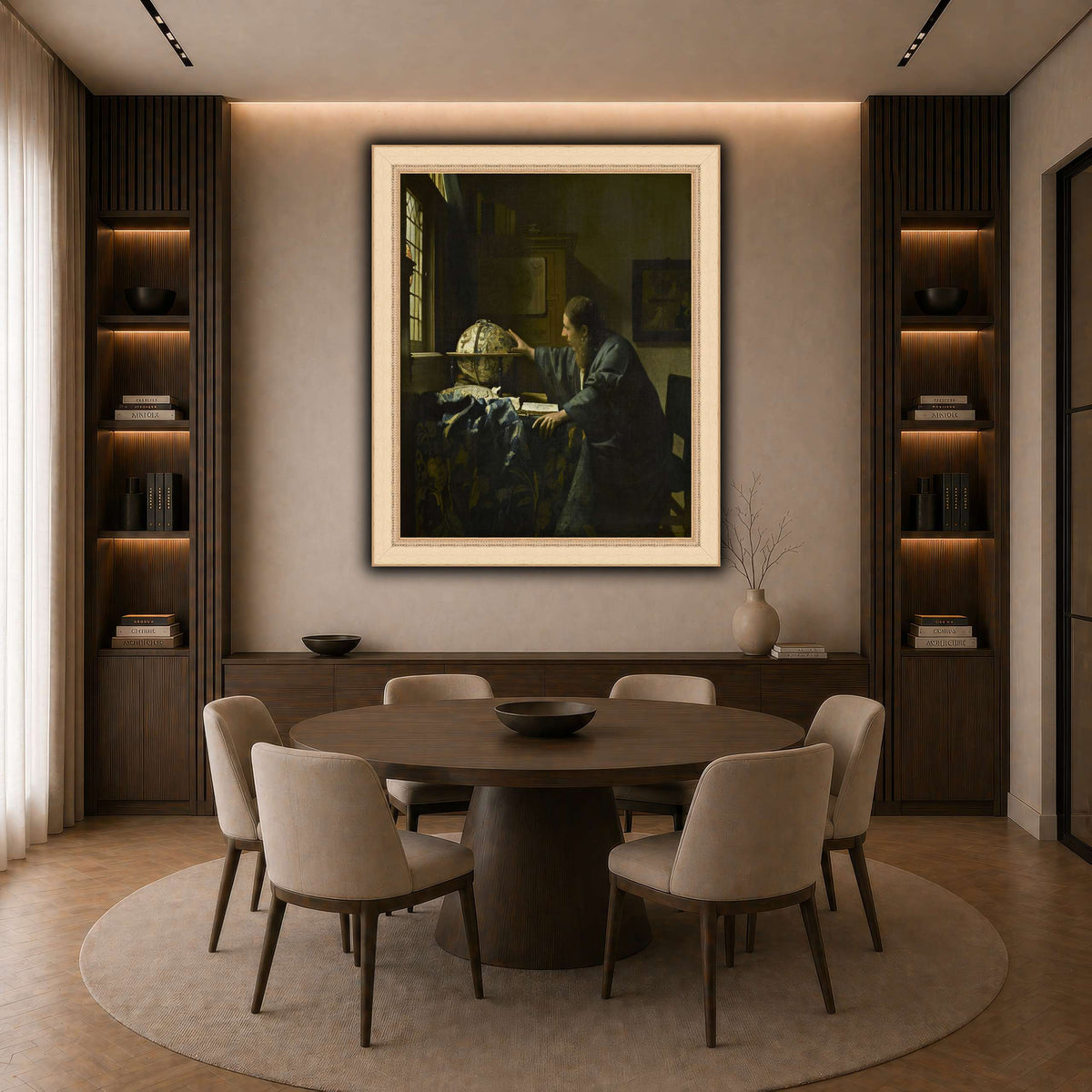 Johannes_Vermeer_-_The_Astronomer_-_1668 dark neutral-dining room