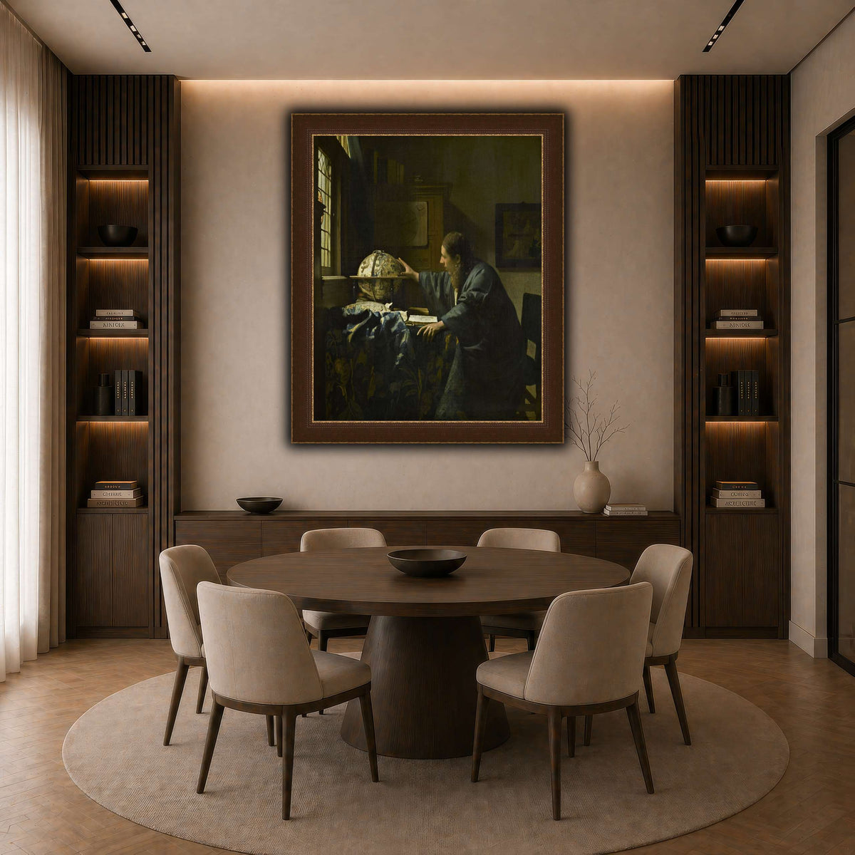 Johannes_Vermeer_-_The_Astronomer_-_1668 dark neutral-dining room