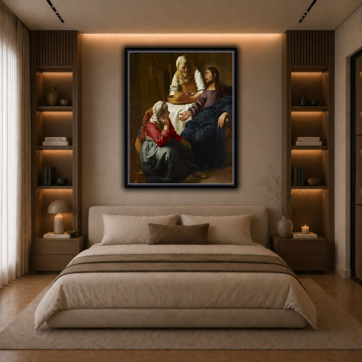 Johannes_(Jan)_Vermeer_-_Christ_in_the_House_of_Martha_and_Mary dark neutral-bedroom