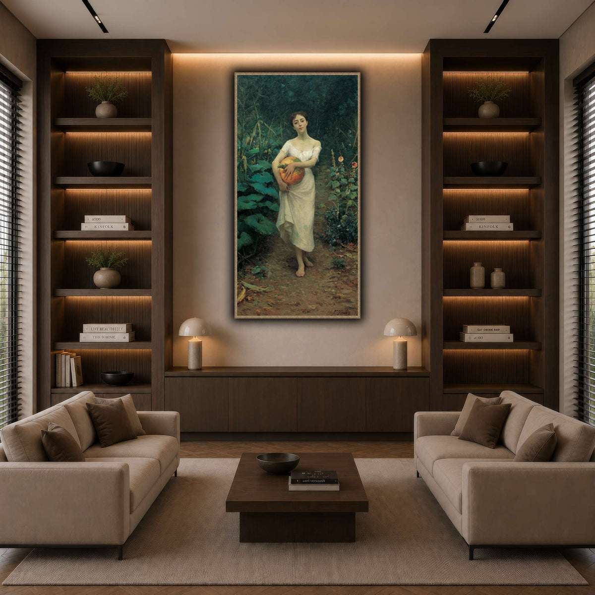 Kabak_Taşıyan_Genç_Kız_Fausto_Zonaro dark neutral-living room