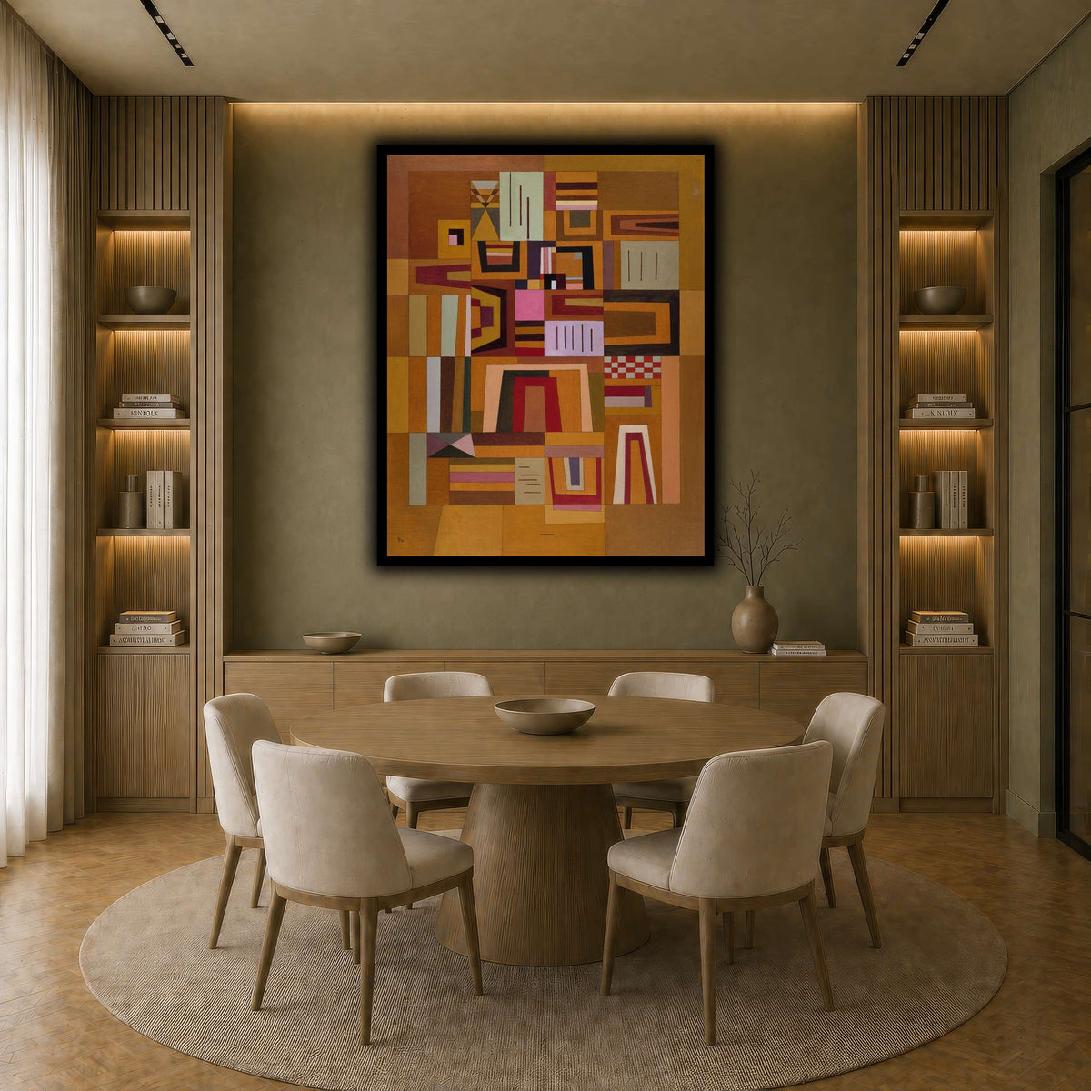 Kandinsky_-_Compensation_rose_(Ausgleichrosa),_1933 earth-dining room