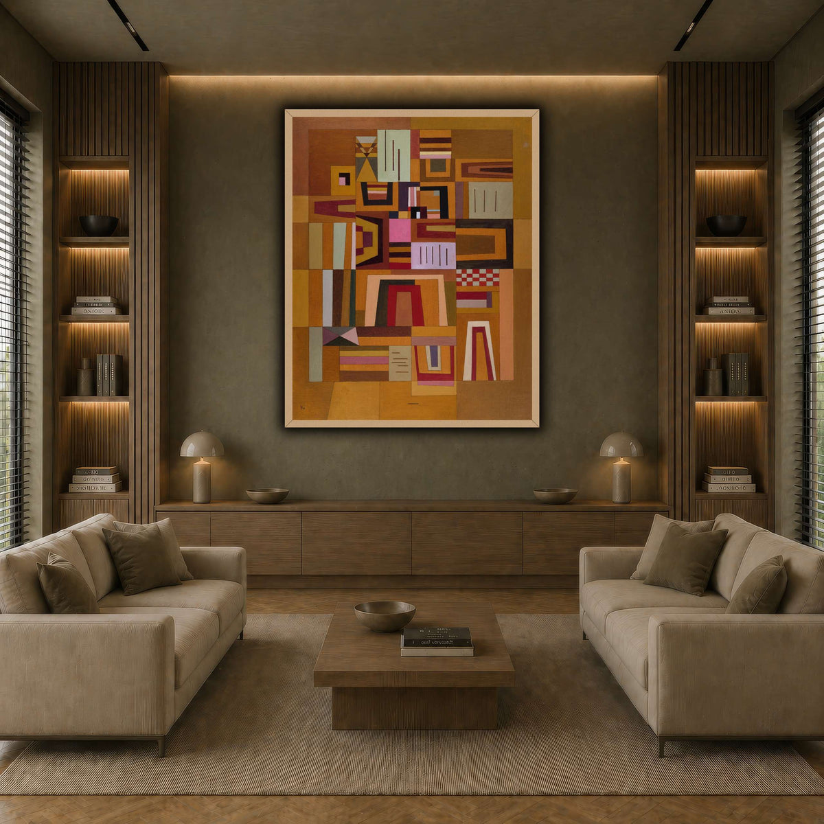 Kandinsky_-_Compensation_rose_(Ausgleichrosa),_1933 earth-living room