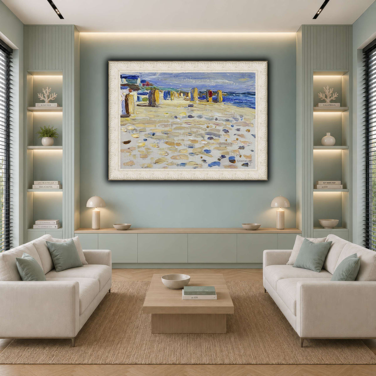 Kandinsky_-_Holland_–_Strandkörbe,_Mai-Juni_1904 cool-living room