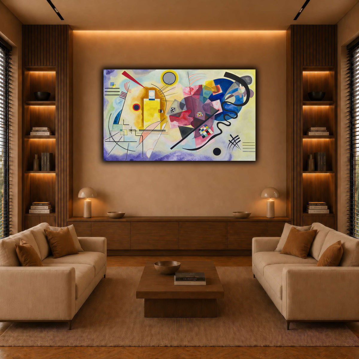 Kandinsky_-_Jaune_Rouge_Bleu warm-living-room