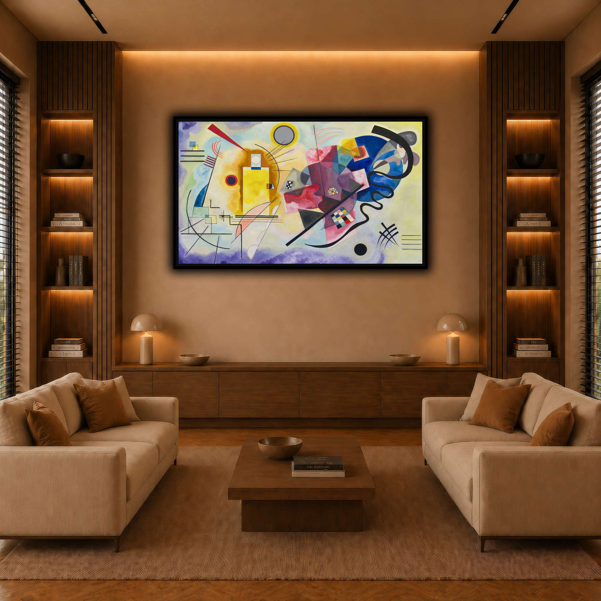 Kandinsky_-_Jaune_Rouge_Bleu warm-living-room
